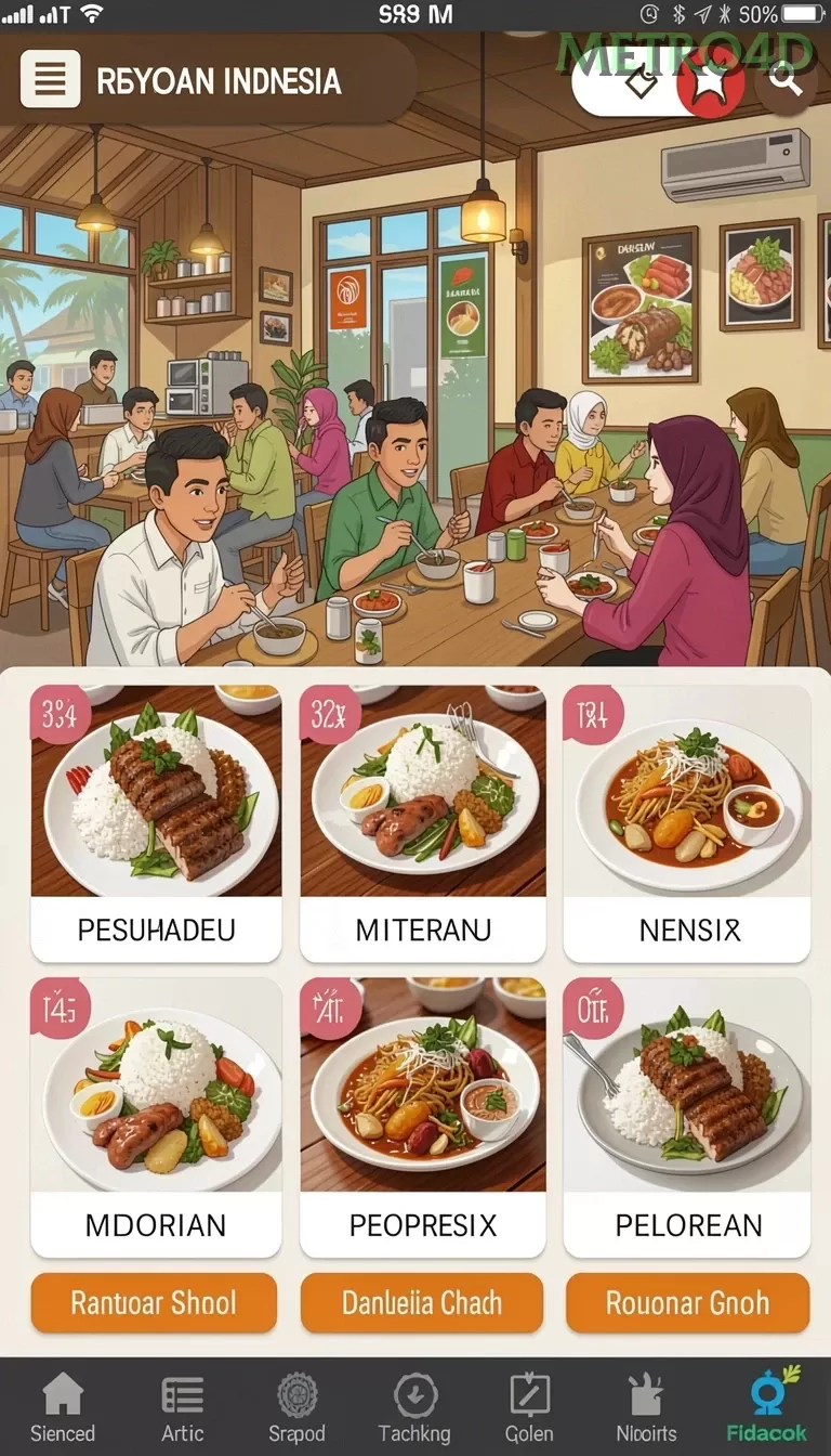 Cuplikan layar 55FIVE — menu navigasi